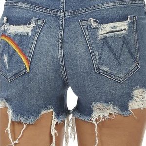 mother denim rainbow pocket